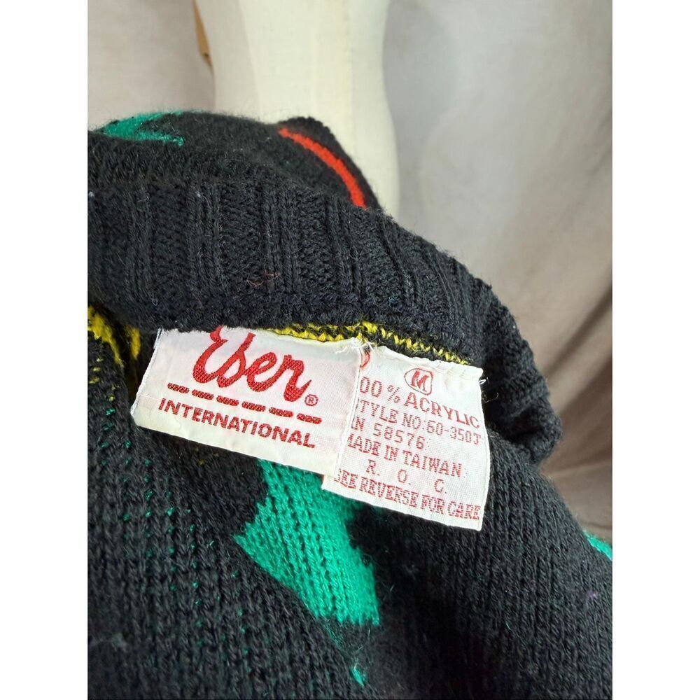 Vintage Celestial Sweater 1980s Moon Stars Size Medium - Picture 6 of 6